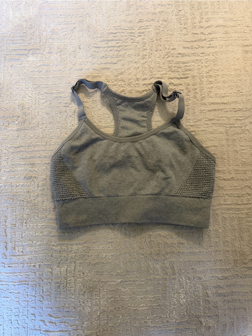 Primark Light Gray Seamless Racerback Sports Bra